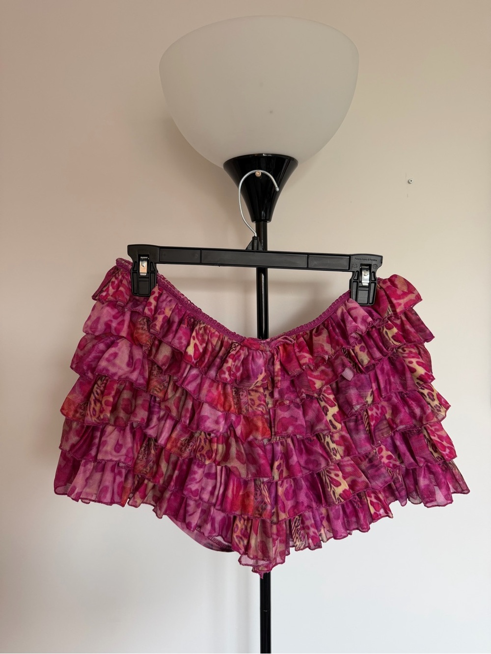 Peppermayo Hot Pink Tiered Ruffle Shorts